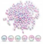 Mixform Golyók Akril Gyöngyök Szivárvány Színátmenetes 6mm Lyuk nélküli, 20g~180db (13WB28945)