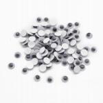 MIXFORM Szemek, Élő szemek játékokhoz és scrapbookinghoz, Kerek, Fekete, 6x3mm, 100db (13WB30414)