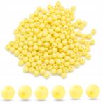 Mixform Átlátszó akril gyöngyök, kerek, sárga, 8x7mm, 50g~160db (13WB29563)