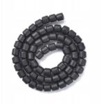 Mixform Polimer agyag gyöngyök Kézzel készített oszlop, fekete, 6.5x6mm, 58db/38cm/szál (13WB30030)