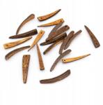 MIXFORM Kókusz medál, háromszögletű, barna, 45~55x6~8x3.5~5.5mm, 20db (13WB23641)