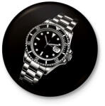 printfashion Karóra - Kitűző, hűtőmágnes - Fekete (17855182)