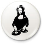 printfashion Dj Mona Lisa - Kitűző, hűtőmágnes - Fehér (17793503)