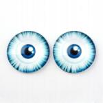 MIXFORM Kaboson üveg, szem, kerek, barkácsoláshoz, világoskék, 10x3.5mm, 10db (13WB24439)