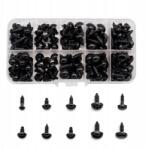 MIXFORM Szem és orr szett, Játékokhoz, Műanyag, Fekete, Vegyes, 283db/szett (13WB30609)