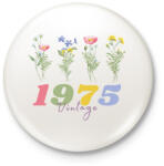 printfashion szülinap vadvirág - Kitűző, hűtőmágnes - Fehér (17789903)