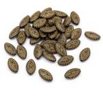 Mixform Akril gyöngyök, Metál mintás Arany, Fekete 19x11x5.5mm 40db/25g (13WB14341)