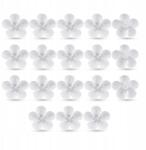 Mixform Akril gyöngyök matt, virágos, színtelen, 21x21.5x6mm, 25g~18db (13WB23932)