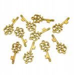 MIXFORM Kulcs medál, Tibeti stílus, Ötvözet, Arany, 33x14x2mm, Lyuk 2mm, 10db (13WB20729)