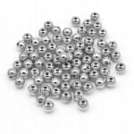 Mixform Műanyag gyöngyök Abs, Öko Galvanizálás Ezüst 4mm 25g~750db (13WB24834)