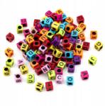 Mixform Akril gyöngyök Kockák, Betűk, Mix, 6x6x6mm, 25g~145 db (13WB24889)