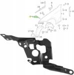 Mertt Sárvédő Erősítés Lemez Fényszóró Lámpatartó Bal Bmw G20 G21 2017+