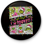 printfashion Grinch I'm Booked - Kitűző, hűtőmágnes - Fekete (17796654)