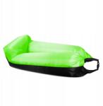 AGA Felfújható ágy Lazy Bag 230x70 cm Fekete/Zöld (DS442-GRE)