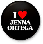 printfashion I LOVE JENNA ORTEGA - Kitűző, hűtőmágnes - Fekete (17725305)