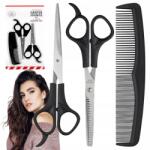 Vitolog Hajvágó Olló Ritkító Fésű Hajkefe Borbély Készlet 3az1ben (degażówki fryzjerskie grzebień do włosów)