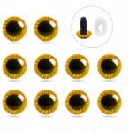 MIXFORM Játék- és játékbabaszemek, műanyag, sárga, 11mm, 10db (13WB31653)