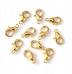 MIXFORM Karabiner-Lobster kapocs, Cink ötvözet, Arany, 10x6mm, 1000db/csomag (13WB30659)