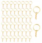 MIXFORM Kerék zár lánccal kulcstartókhoz és kulcsokhoz, vas, arany, 45mm, 50db (13WB31084)
