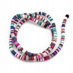 Mixform Öko Polimer Agyag gyöngyök Handmade, Heishi, Mix, 3x1mm, 375db/40cm/szál (13WB29931)