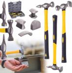 TC Technic Lemezkalapácsok Üvöltőkalapácsok 3x Kalapács 4x Üllő Autó Lemezezés (LT-A1226-1)