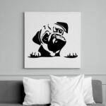 printfashion pug - Vászonkép - Fehér (17723533)
