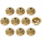 MIXFORM Ékszerötvözet gyöngyök, antik arany 8x8x4.5mm 20db (13WB11120)