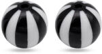 Mixform Akril gyöngyök, kerek, fekete-fehér, 19x18mm, 2db (13Z15528)