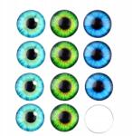 MIXFORM Kaboson szem üveg 14x4mm 3szín/4db 12db (13WB28039)