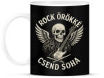 printfashion rock örökké csend soha - Bögre - Fekete (17759601)