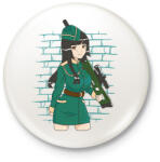 printfashion Katona lány - Kitűző, hűtőmágnes - Fehér (17845731)