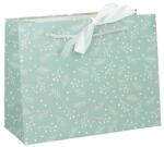 Creative Deluxe Plus L 33x26x12 cm fekvő fagyöngy matt világoszöld sodort füles masnival 77667