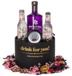  Drink For You feliratos Rebarbarás Gin Tonik ajándék csomag fekete díszdobozban - ginshop