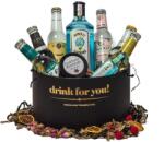  Drink For You feliratos Bombay Gin Tonik Ajándék csomag fekete díszdobozban - ginshop