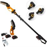  Clover City hordozható mini láncfűrész - hosszabbító karral és 2 akkumulátorral (BBJH)