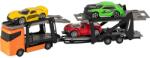 HTI Set Camion transportator cu masinute Teamsterz, Portocaliu