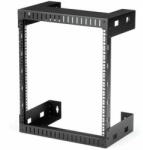 StarTech - 2 oszlopos 12U magas, nagy teherbírású, falra szerelhető hálózati rack, 19" - RK12WALLO (RK12WALLO)