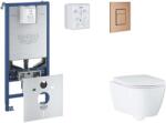 GROHE Rapid SLX - Set pentru montare încastrată, toaletă, capac SoftClose și clapetă Skate Cosmopolitan, Warm Sunset periat SANI11BB4118 (SANI11BB4118)