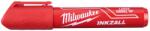 Milwaukee INKZALL L, Jelölő filc, vastag, 6, 2 mm-es hegy, PIROS, száraz, vizes, poros felületre is, 1 darabos, (4932471556)