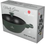 Berlinger Haus Wok fedővel (30 cm) Matte Green Collection BH/8160 (BH/8160)