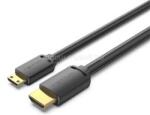 Vention HDMI-C/M -> HDMI-A/M 4K, HD 1, 5m kábel (fekete) (AGHBG) (AGHBG)