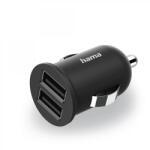 Hama Mini autós töltő 2xUSB 2.4A fekete (223351)