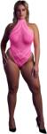 Ouch! Glow in the Dark Body with Halter Neck Neon Pink, Plus Size