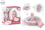 Mamido Păpușă bebeluș în cuib cu accesorii MT1206 Papusa