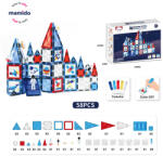 Mamido Set magnetic de construcție univers Artă pentru Fereastră DIY Rachetă Spațială 58 piese MT1477 Jucarii de constructii magnetice