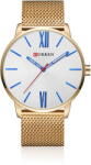 Curren Ceas Barbatesc Curren Superslim Auriu-alb Ceas