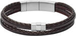 Fossil Brățară din piele pentru bărbați JF02934040