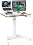 Leitz Birou ergonomic LEITZ Ergo, electric, ajustabil pe inaltime, pentru pozitia sezut/in picioare, Alb (L-65340001)