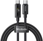 Mcdodo Cablu, Type-C la Type-C, 100W, 2x Afisaj LED, Fast Charging, 1.2m - Mcdodo (CA-8000) - Black (KF2359120) - vexio