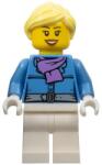 LEGO® City Minifigurina - Fata in haine de iarna cu par blond (hol126)
